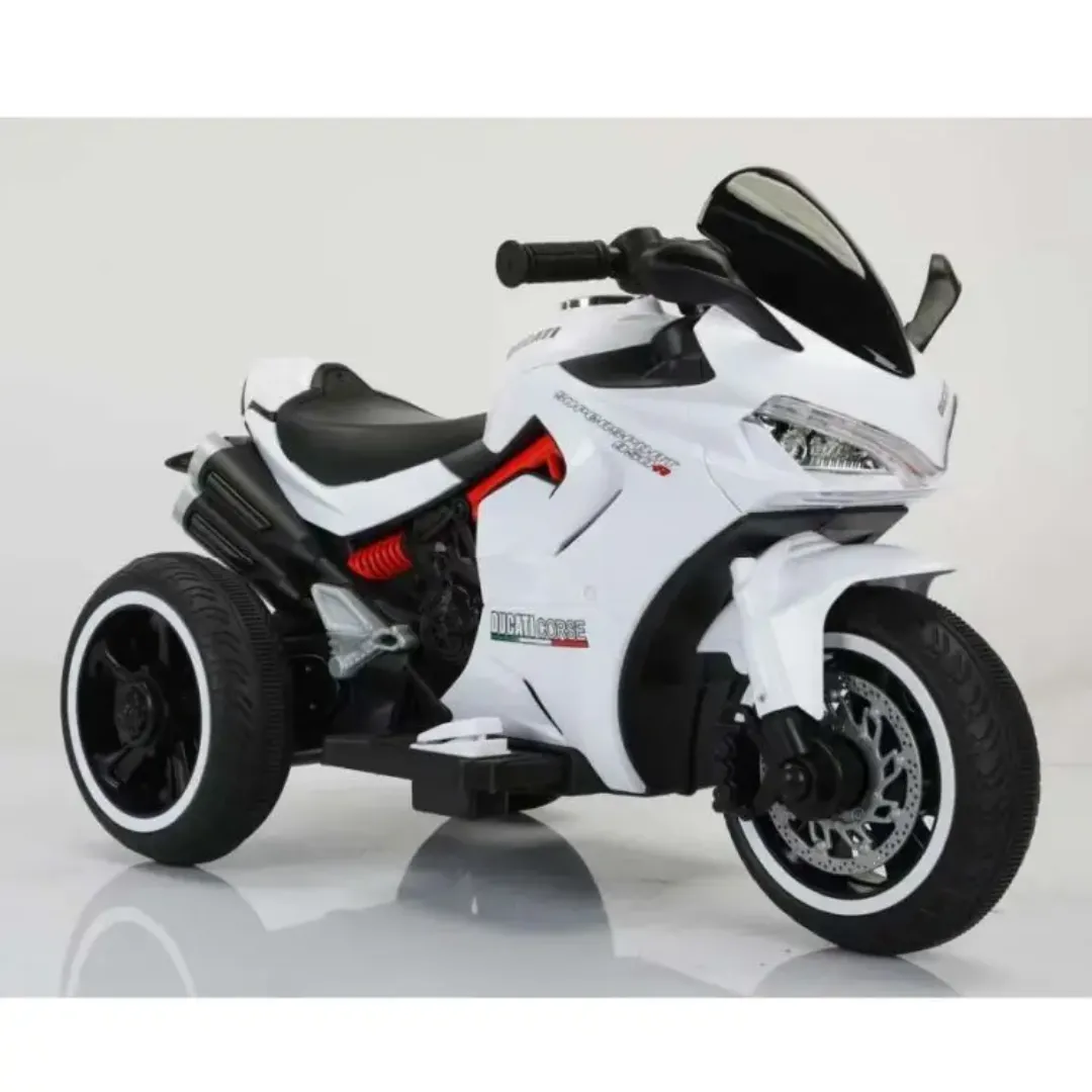 Moto Électrique Enfant 12V – Design Sport, Batterie Rechargeable, LED & Musique, Modèle Ducati