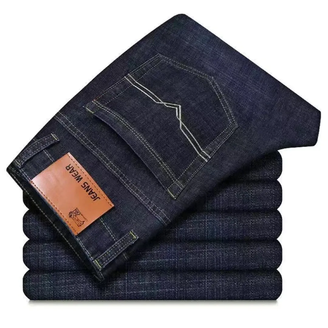 Jean Slim Droit Homme – Coupe Confortable en Denim, Style Décontracté Été & Automne