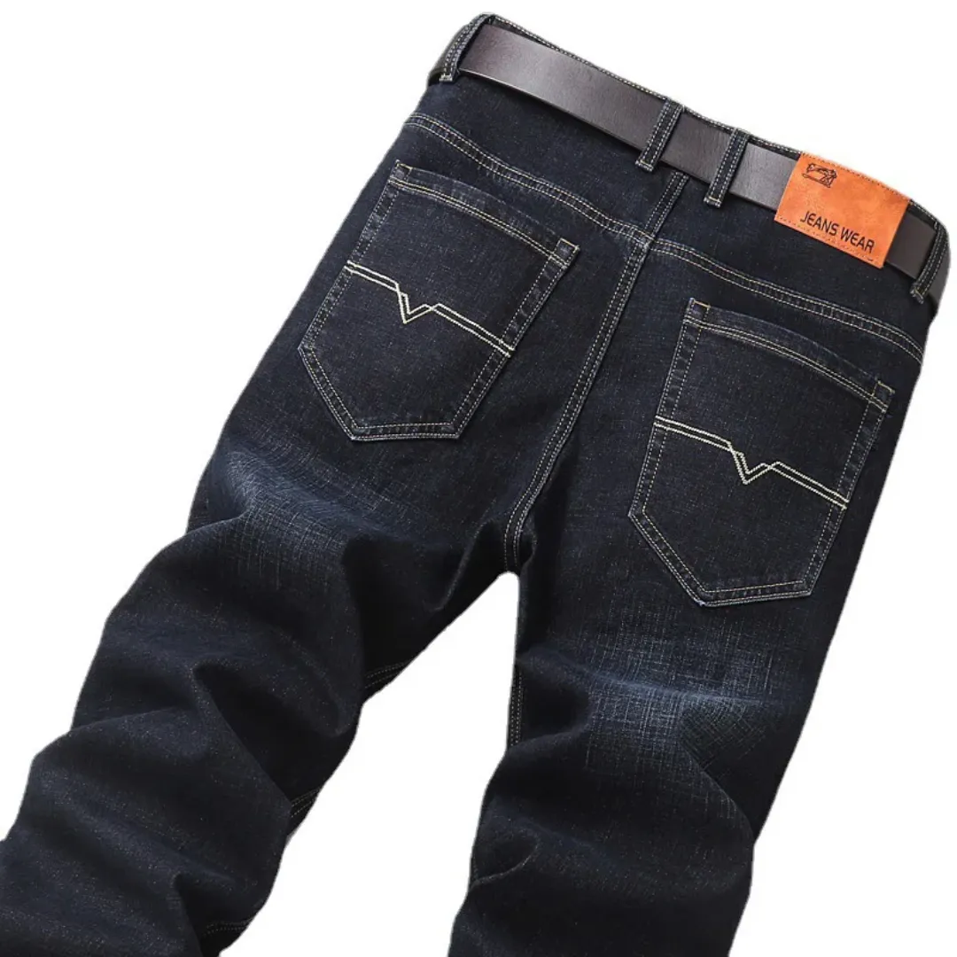 Jean Slim Droit Homme – Coupe Confortable en Denim, Style Décontracté Été & Automne