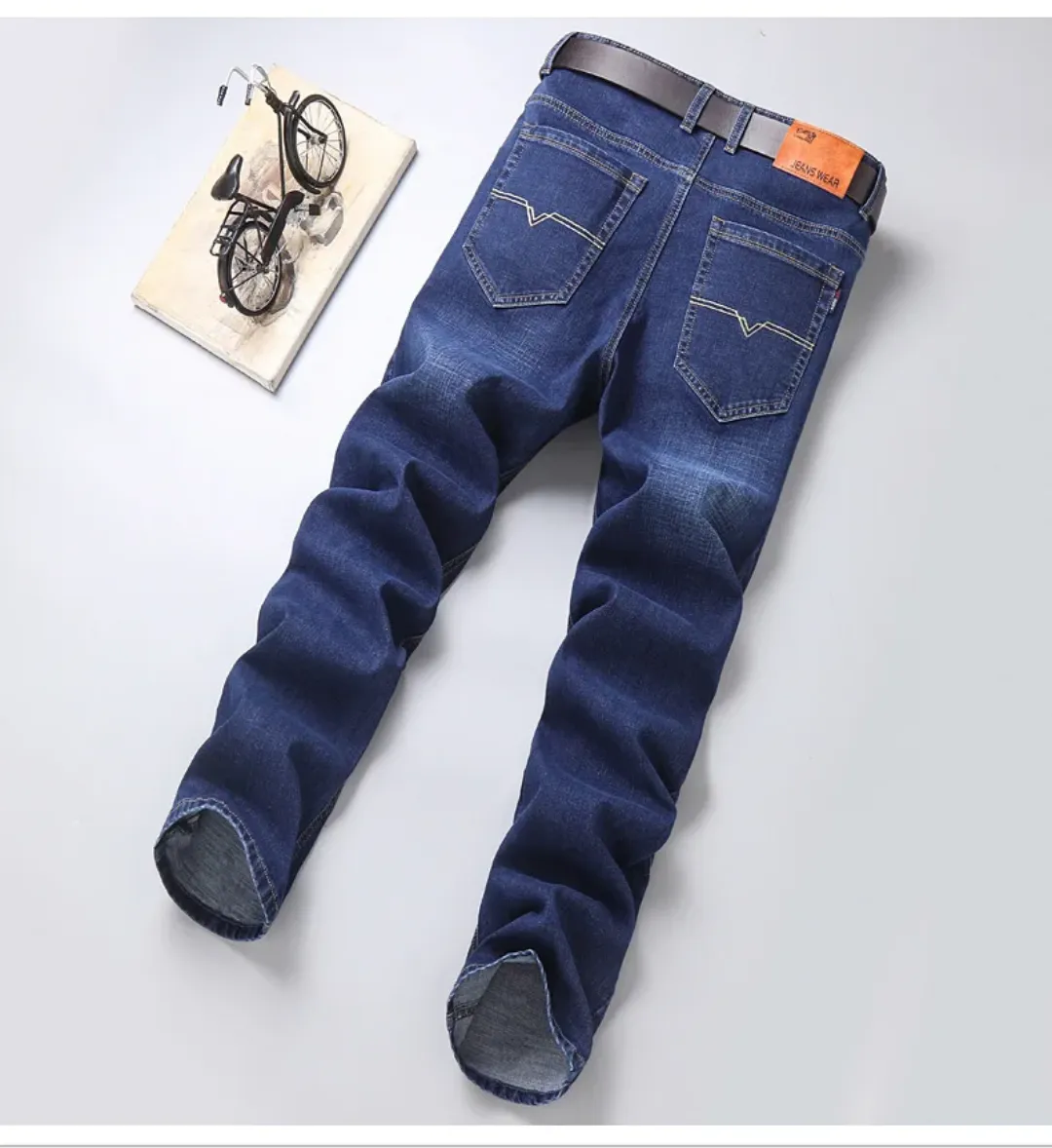 Jean Slim Droit Homme – Coupe Confortable en Denim, Style Décontracté Été & Automne