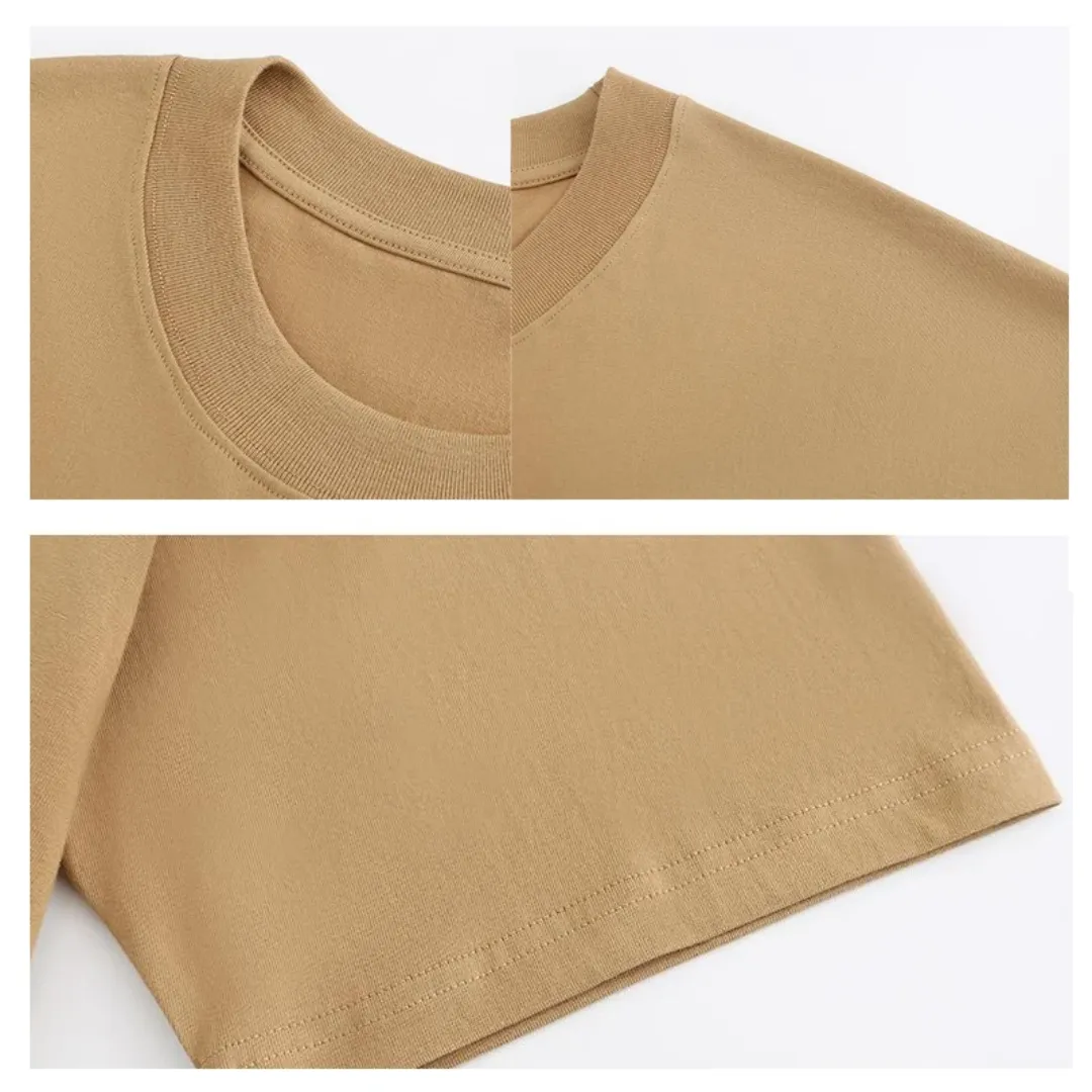 T-shirt Oversize 230g Homme – 100% Coton, Tissu Épais Premium, Couleurs Unies