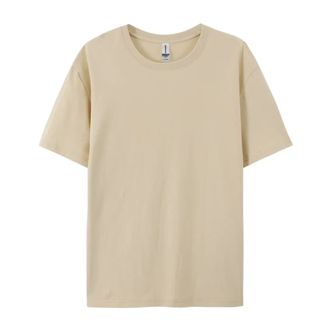 T-shirt Homme 100% Coton – Col Rond, Uni, Personnalisable, Confort Quotidien, Toutes Tailles