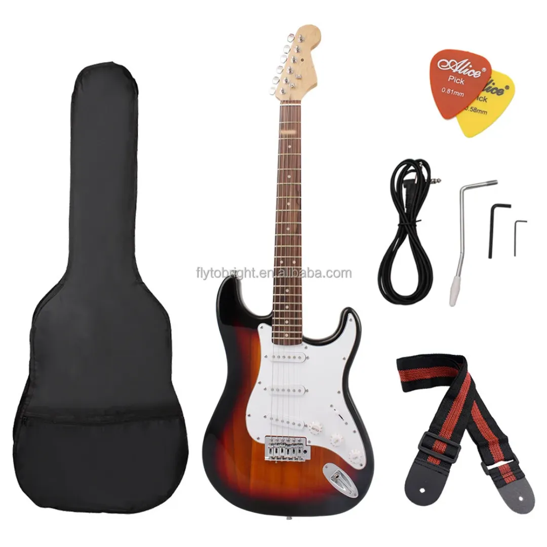 Guitare Électrique ST700 – 6 Cordes Acier – Corps en Tilleul – 39 Pouces – Modèle Débutant ou Pro
