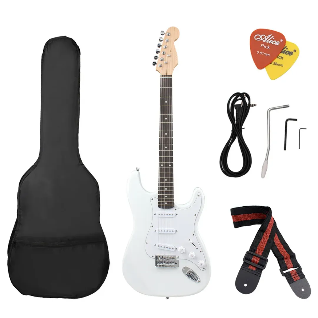 Guitare Électrique ST700 – 6 Cordes Acier – Corps en Tilleul – 39 Pouces – Modèle Débutant ou Pro