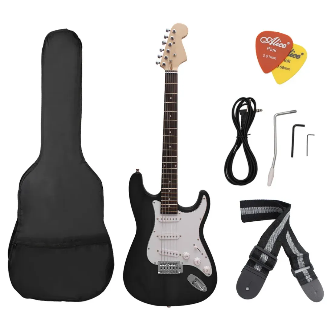 Guitare Électrique ST700 – 6 Cordes Acier – Corps en Tilleul – 39 Pouces – Modèle Débutant ou Pro