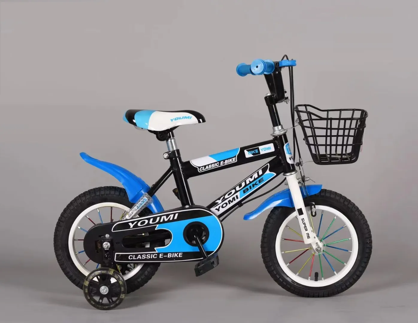 Vélo pour Enfants 12/14 Pouces – Avec Roues d'Appui – Cadre en Métal – Unisexe 3 à 7 Ans