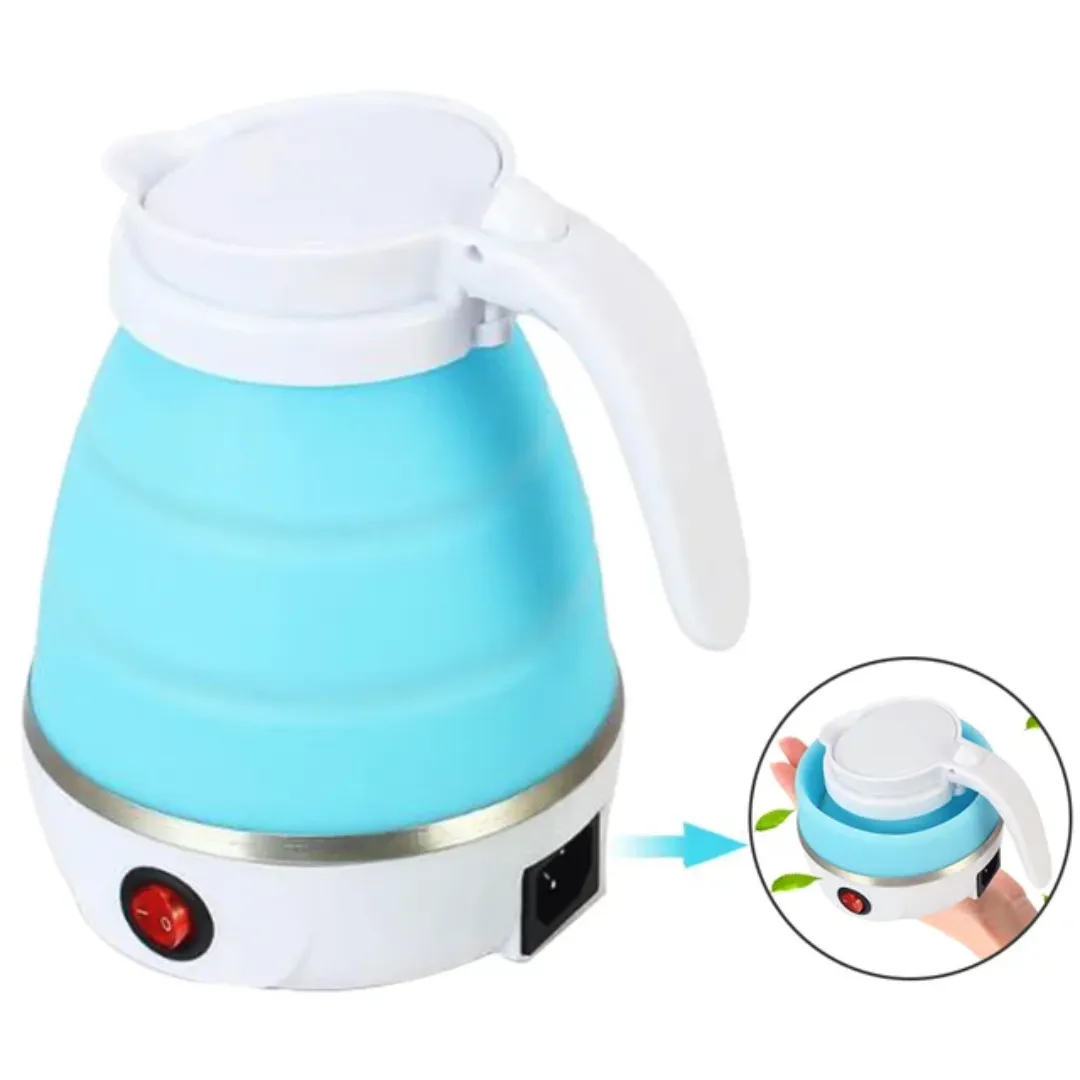 Bouilloire Électrique Pliable en Silicone – Mini Bouilloire de Voyage Portable, Étanche et Compacte – 600 ml