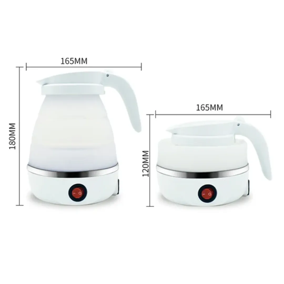 Bouilloire Électrique Pliable en Silicone – Mini Bouilloire de Voyage Portable, Étanche et Compacte – 600 ml