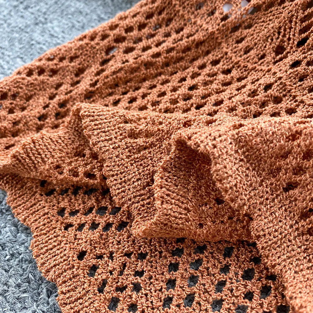 Ensemble Femme Bohème Tricoté – Haut Court et Jupe Longue en Crochet, Style Estival Chic