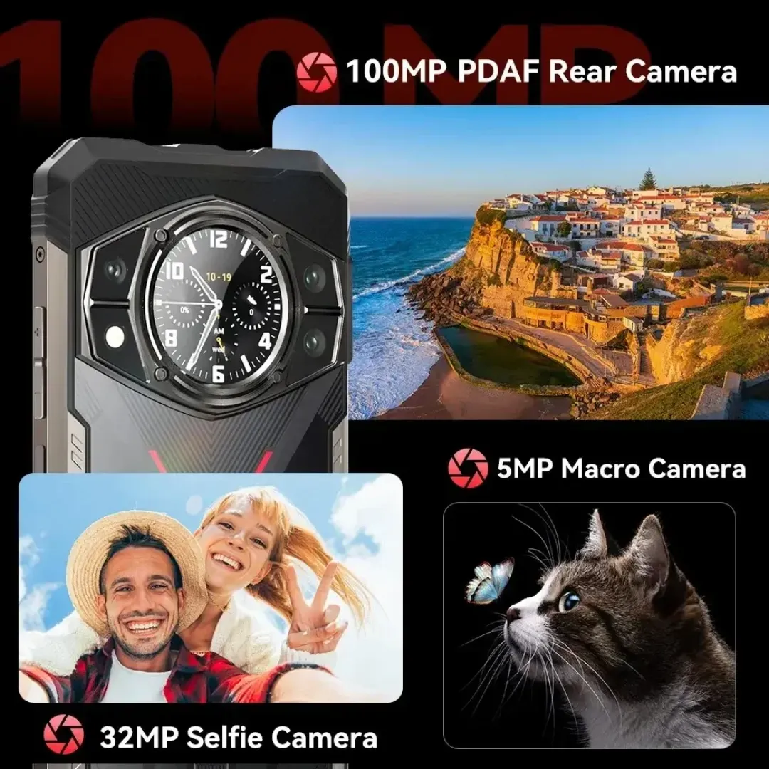 Cubot KINGKONG AX – Smartphone Android 14 Ultra-Robuste | 24 Go RAM, 256 Go ROM | Caméra 100MP | Écran 120Hz | Batterie 5100mAh | IP68/IP69K