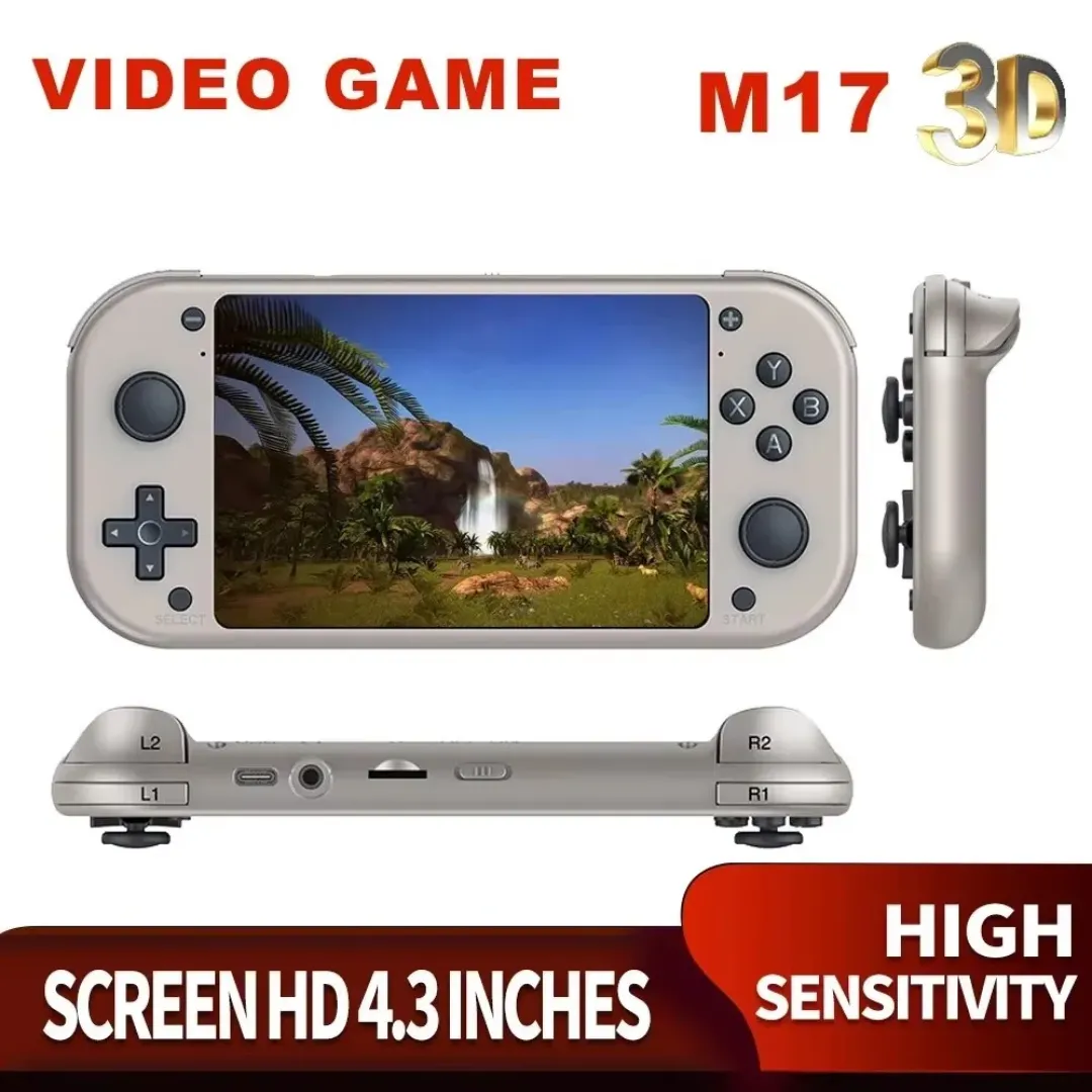 Console de Jeu Portable Rétro ZTX M17 – Double Système Android/Linux | 64 Go | Écran 4,3’’ HD | 10 000+ Jeux intégrés