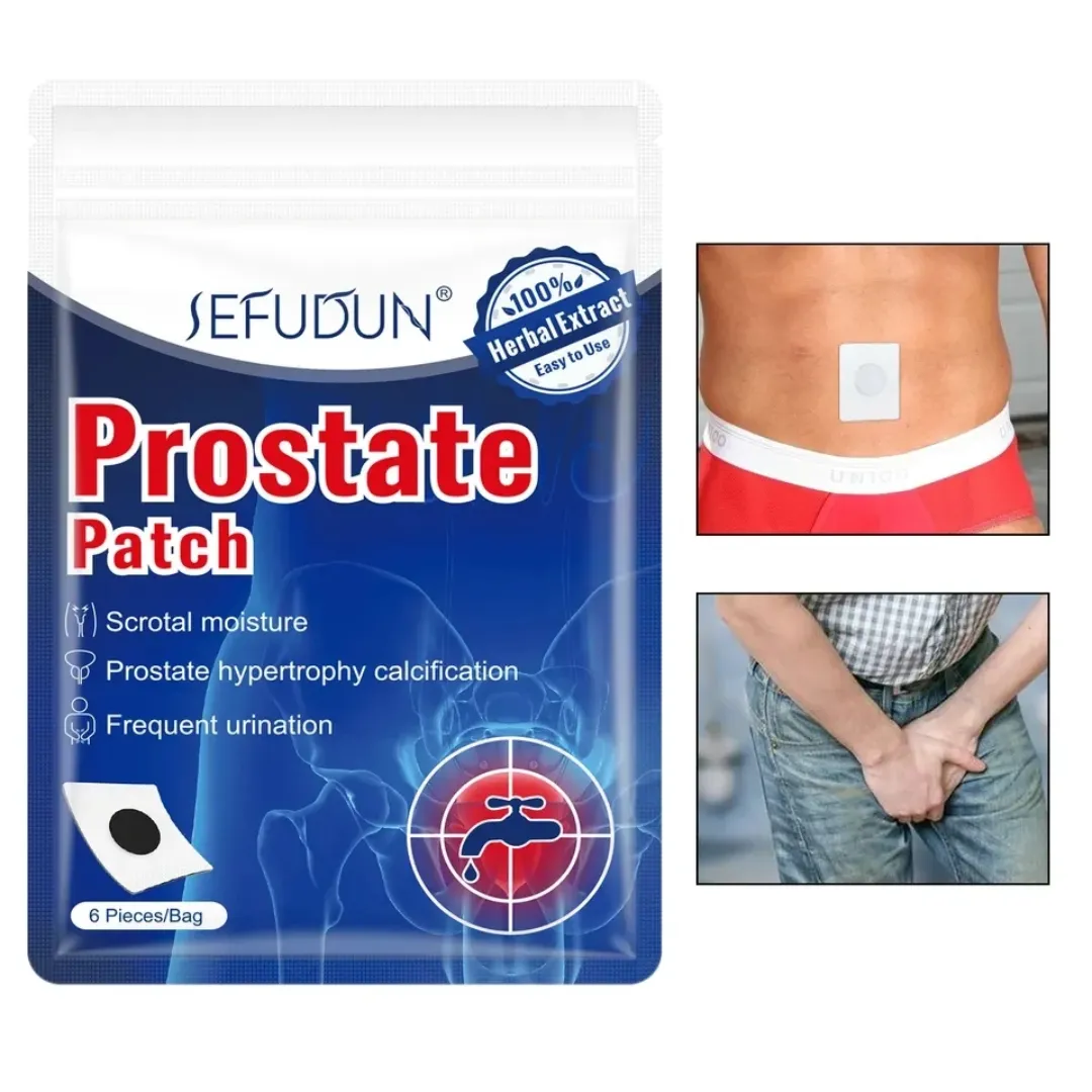 Patch Prostate Homme – Patch à base de plantes et sangsue | 6 pièces/sachet | Soulagement naturel des troubles prostatiques