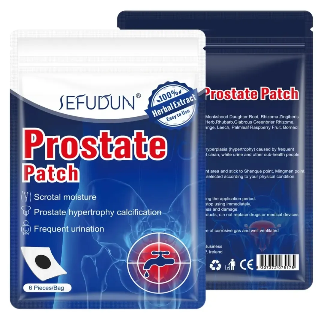 Patch Prostate Homme – Patch à base de plantes et sangsue | 6 pièces/sachet | Soulagement naturel des troubles prostatiques
