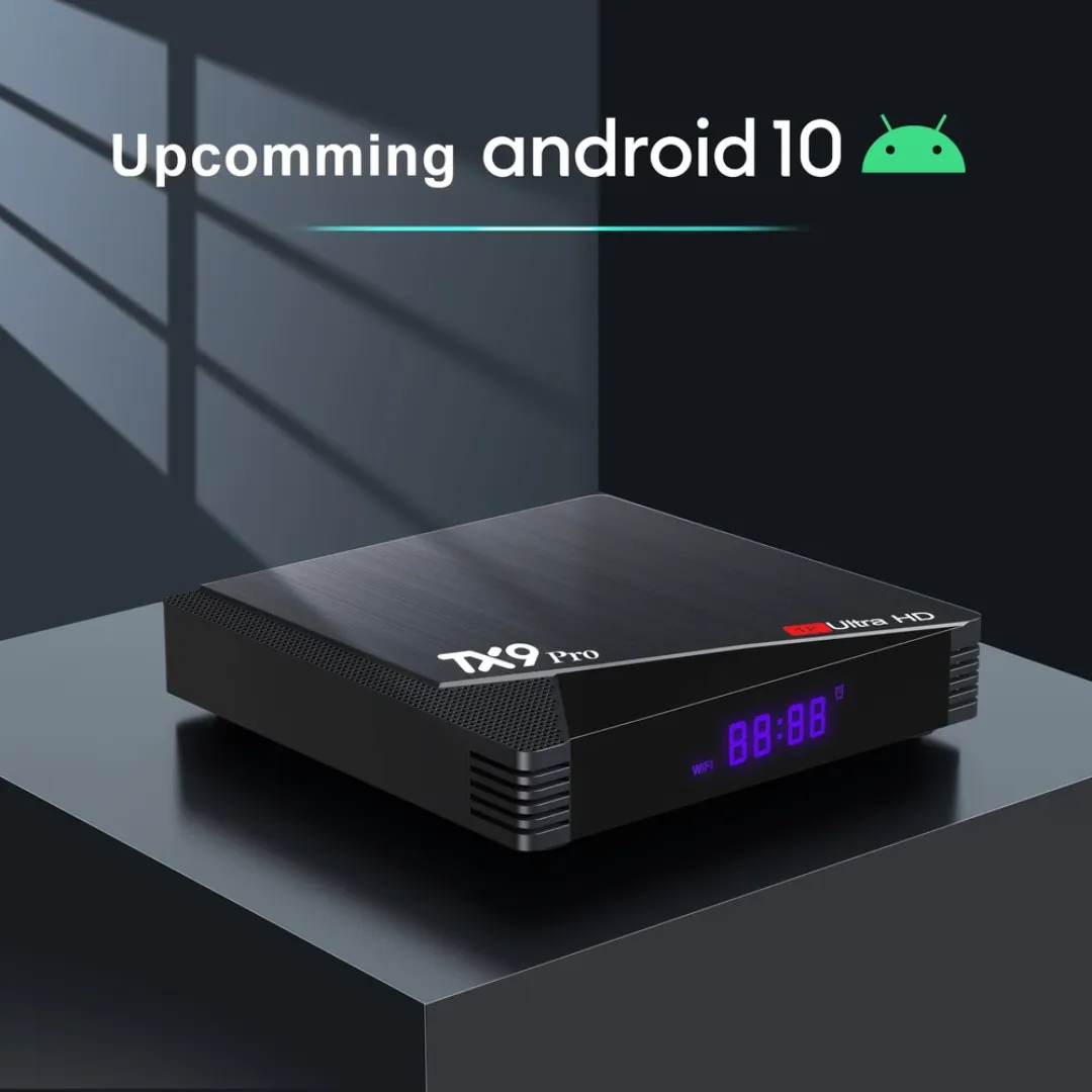 Box TV Android TX9 Pro – Android 10.0, 6K Ultra HD, WiFi intégré, 8 Go ROM – Décodeur intelligent multimédia
