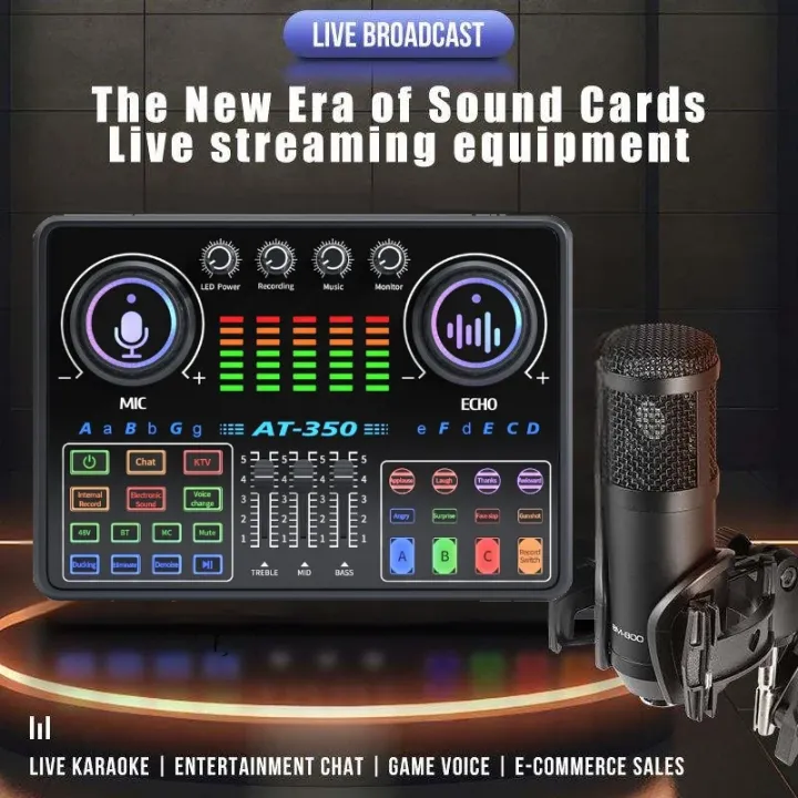 Kit Microphone Professionnel avec Carte Son DJ20 – Streaming, Podcast, Live, Studio, USB & XLR