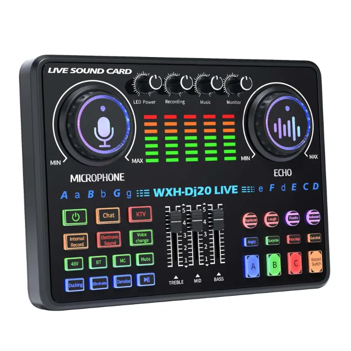 Kit Microphone Professionnel avec Carte Son DJ20 – Streaming, Podcast, Live, Studio, USB & XLR
