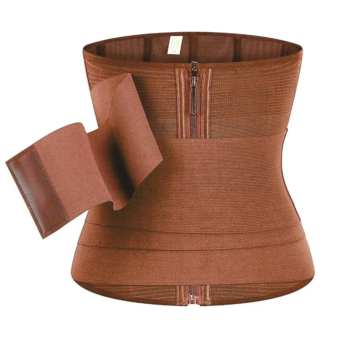 Ceinture Gainante Amincissante – Entraîneur de Taille Respirant avec Fermeture Éclair et Sangles Ajustables