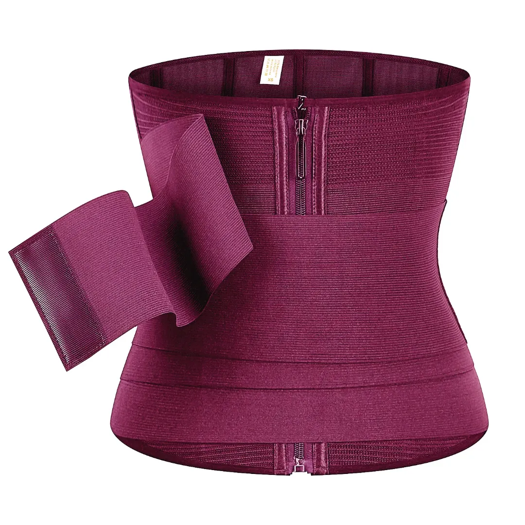 Ceinture Gainante Amincissante – Entraîneur de Taille Respirant avec Fermeture Éclair et Sangles Ajustables