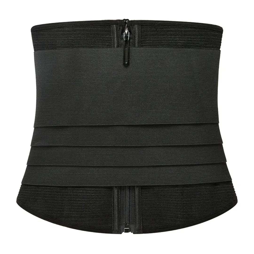 Ceinture Gainante Amincissante – Entraîneur de Taille Respirant avec Fermeture Éclair et Sangles Ajustables