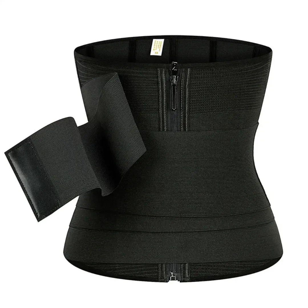 Ceinture Gainante Amincissante – Entraîneur de Taille Respirant avec Fermeture Éclair et Sangles Ajustables