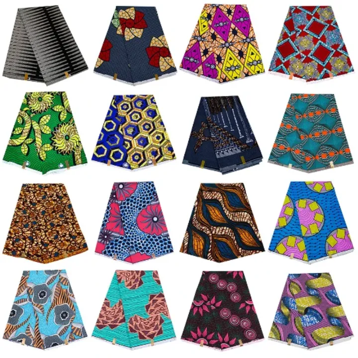 Pagne Wax Hollandais Vlisco – Imprimé Authentique, 6 Yards, Haute Qualité