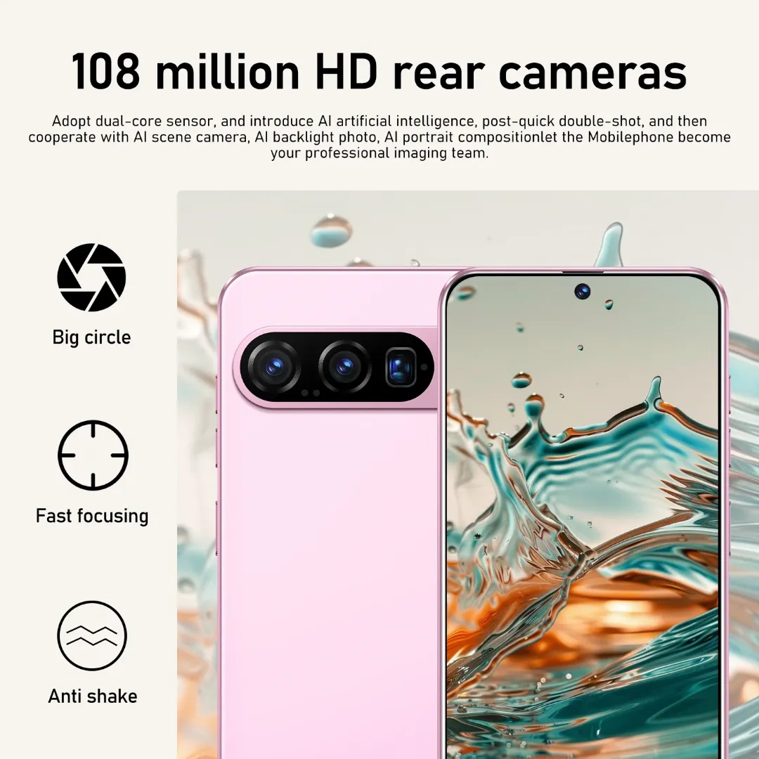 Smartphone Pixel 9 Pro – Écran 7.3", 16Go+1To, Caméra 108MP, Android 15, Batterie 8000mAh, 5G
