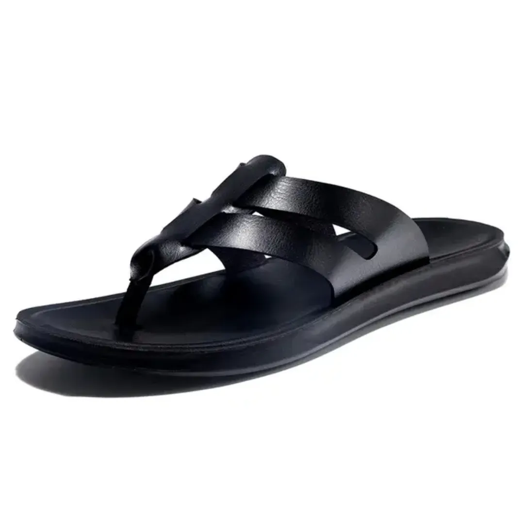 Sandales Homme Tressées – Style Décontracté en Similicuir avec Boucle d’Orteil et Semelle Confort