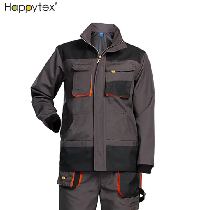 Tenue de travail professionnelle homme – Ensemble veste et pantalon renforcé multi-poches, haute résistance
