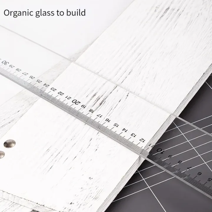 Règle T-Square Deli 8410 en plexiglas transparent – Outil de dessin technique pour architecture et géométrie