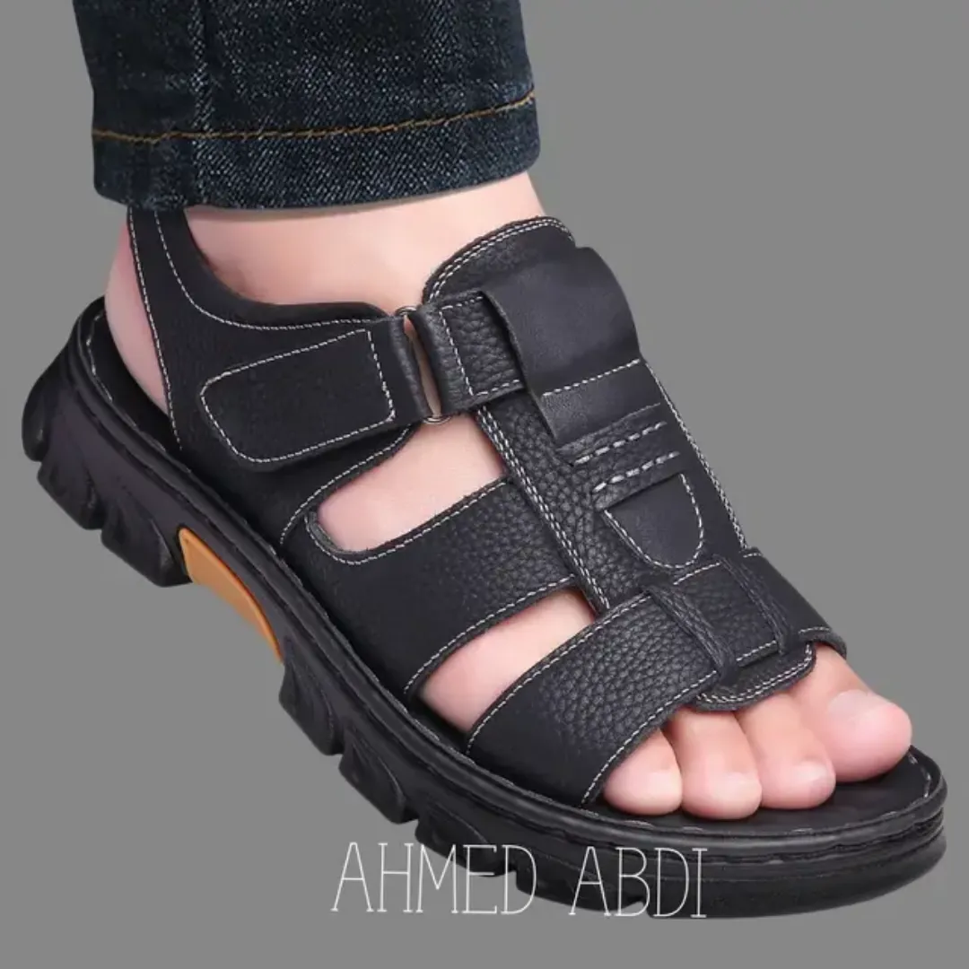 Sandales de Marche Homme – Cuir Résistant, Semelle Anti-Choc et Design Respirant