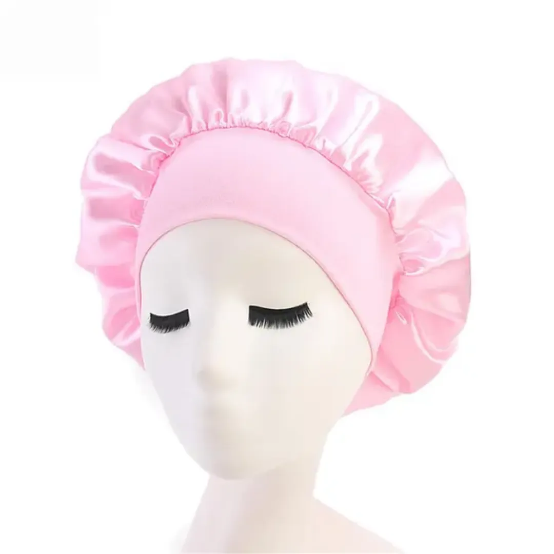 Bonnet de Nuit en Satin – Protection Cheveux, Large Bande Confortable, Multicolore