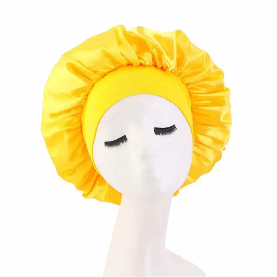 Bonnet de Nuit en Satin – Protection Cheveux, Large Bande Confortable, Multicolore