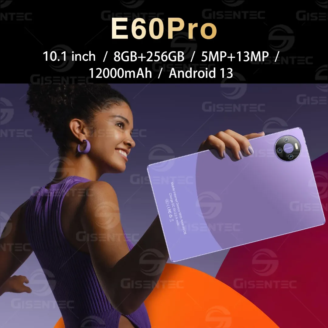Tablette Android 13 10.1" avec Clavier* – 4G/5G, Double SIM, 4GB RAM + 64GB ROM, Écran FHD, WiFi, Bluetooth, Éducative et Professionnelle