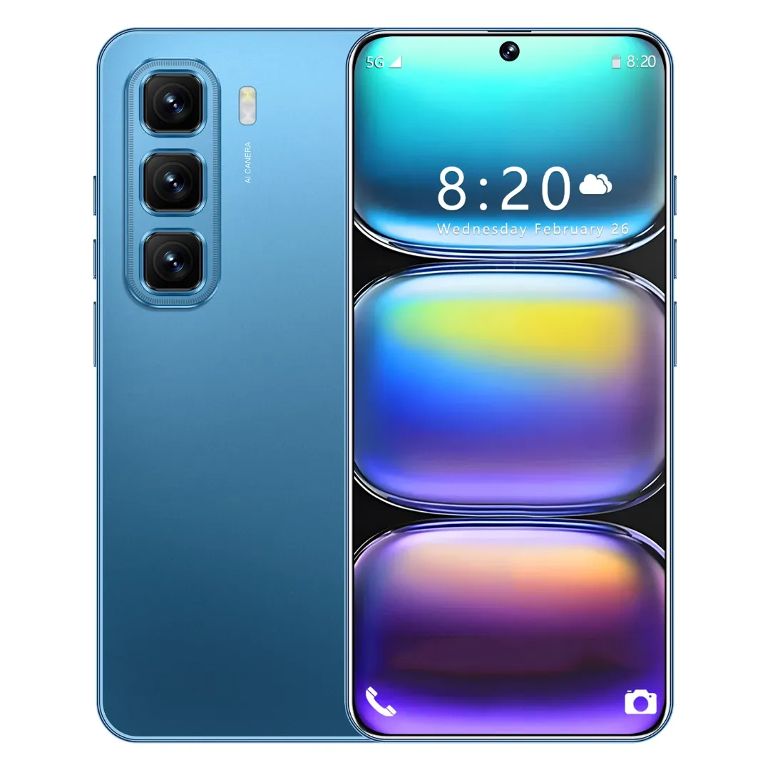 Smartphone Hot50 Pro Max – 5G, 8+256GB, Écran >7", Android 10, Caméra 48MP, Recharge Sans Fil, Débloqué Double SIM