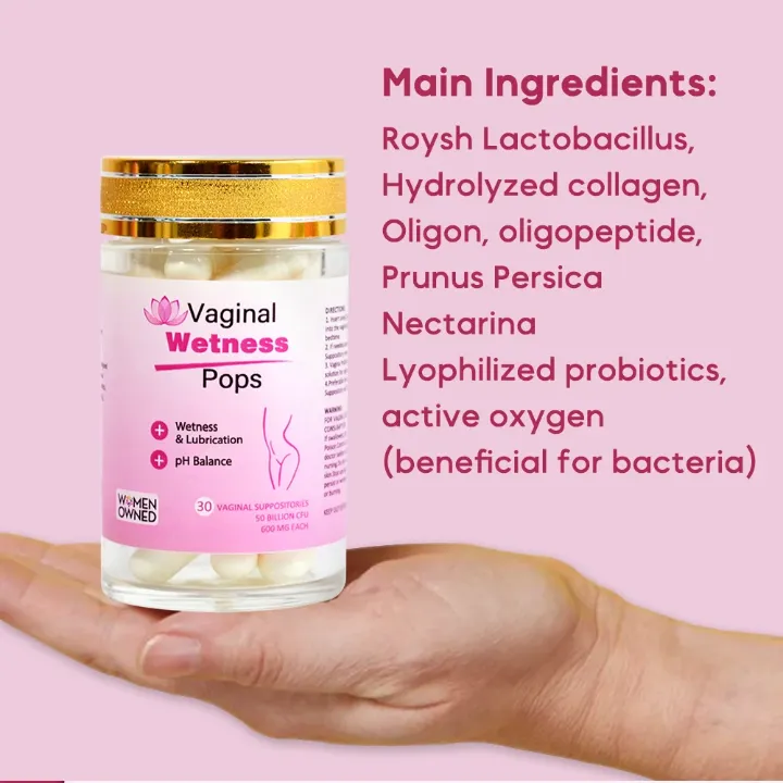 Vaginal Wetness Pops – Suppositoires Probiotiques pour Hydratation Intime & Lubrification Naturelle