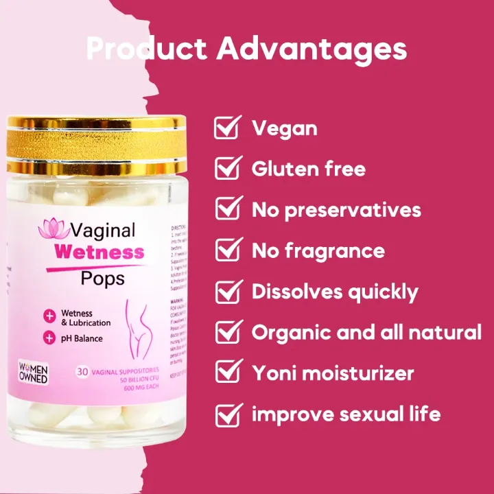 Vaginal Wetness Pops – Suppositoires Probiotiques pour Hydratation Intime & Lubrification Naturelle