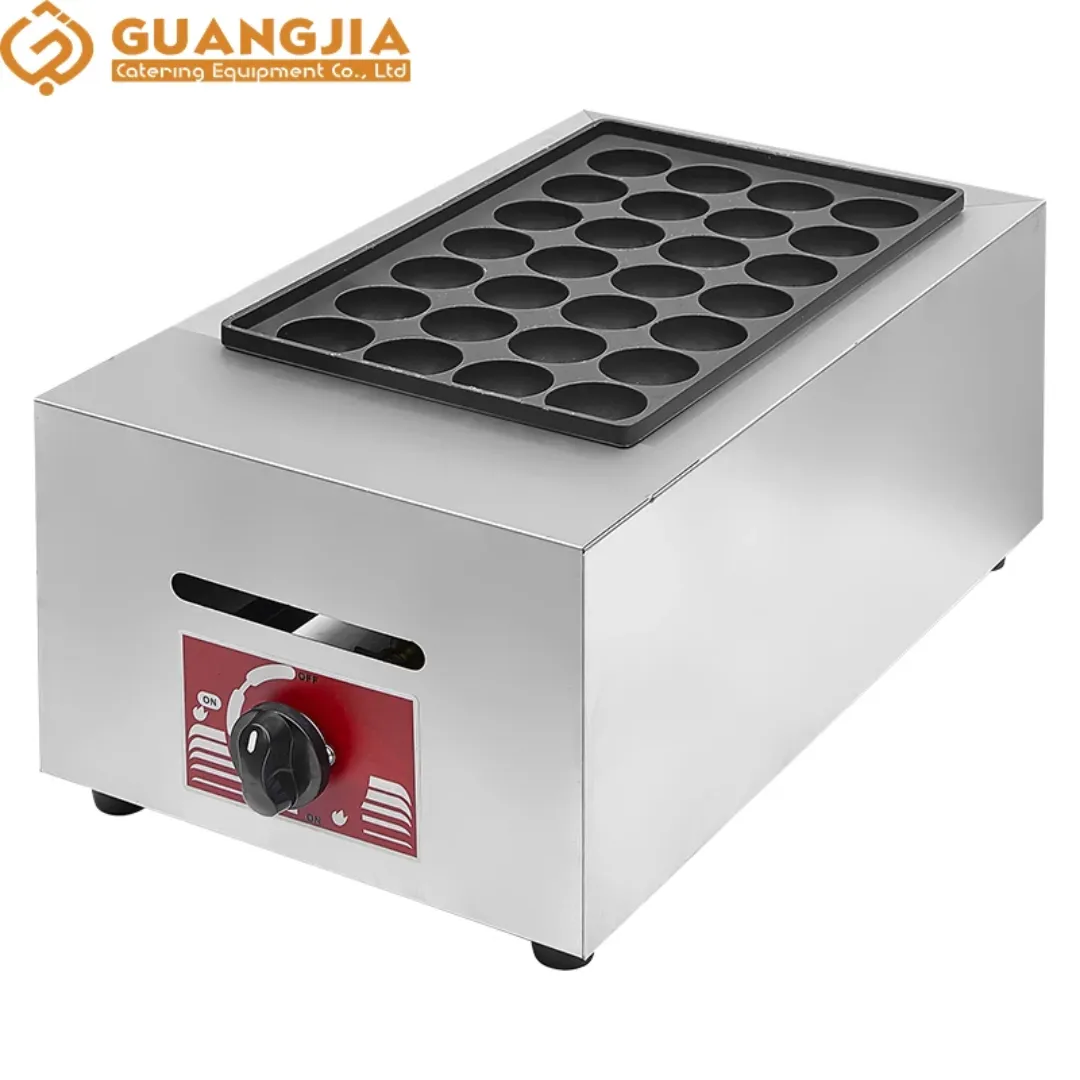 Machine à Takoyaki 28 Moules – Modèle Gaz ou Électrique – Cuisson Rapide – Inox Professionnel pour Boulettes et Snacks