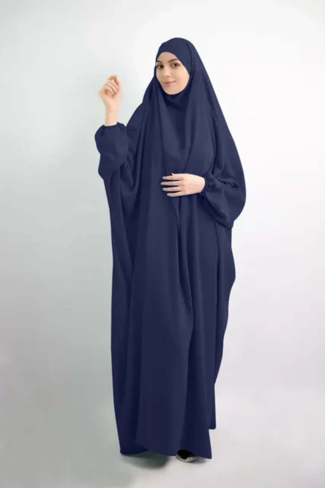 Jilbab 2 pièces avec bande élastique aux poignets – Tenue complète et fluide