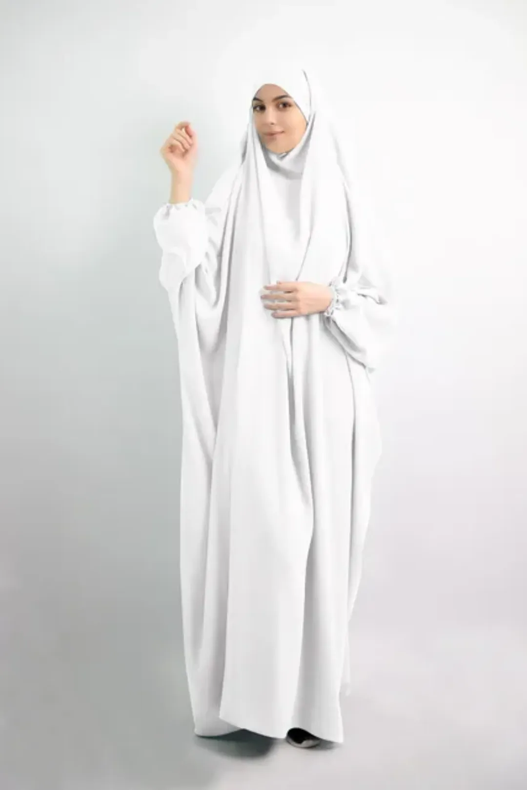Jilbab 2 pièces avec bande élastique aux poignets – Tenue complète et fluide