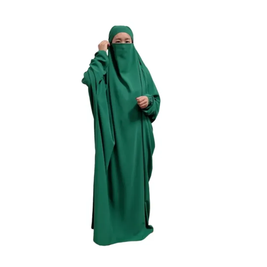 Jilbab 2 pièces avec bande élastique aux poignets – Tenue complète et fluide