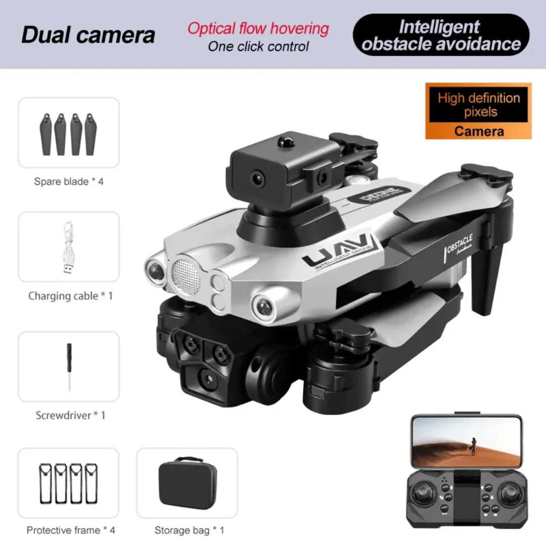 Drone Pliable HD 8K GISAEV LU200 – Caméra Triple – GPS, WIFI 5G, Télécommande – Détection d’Obstacles – 20min de vol