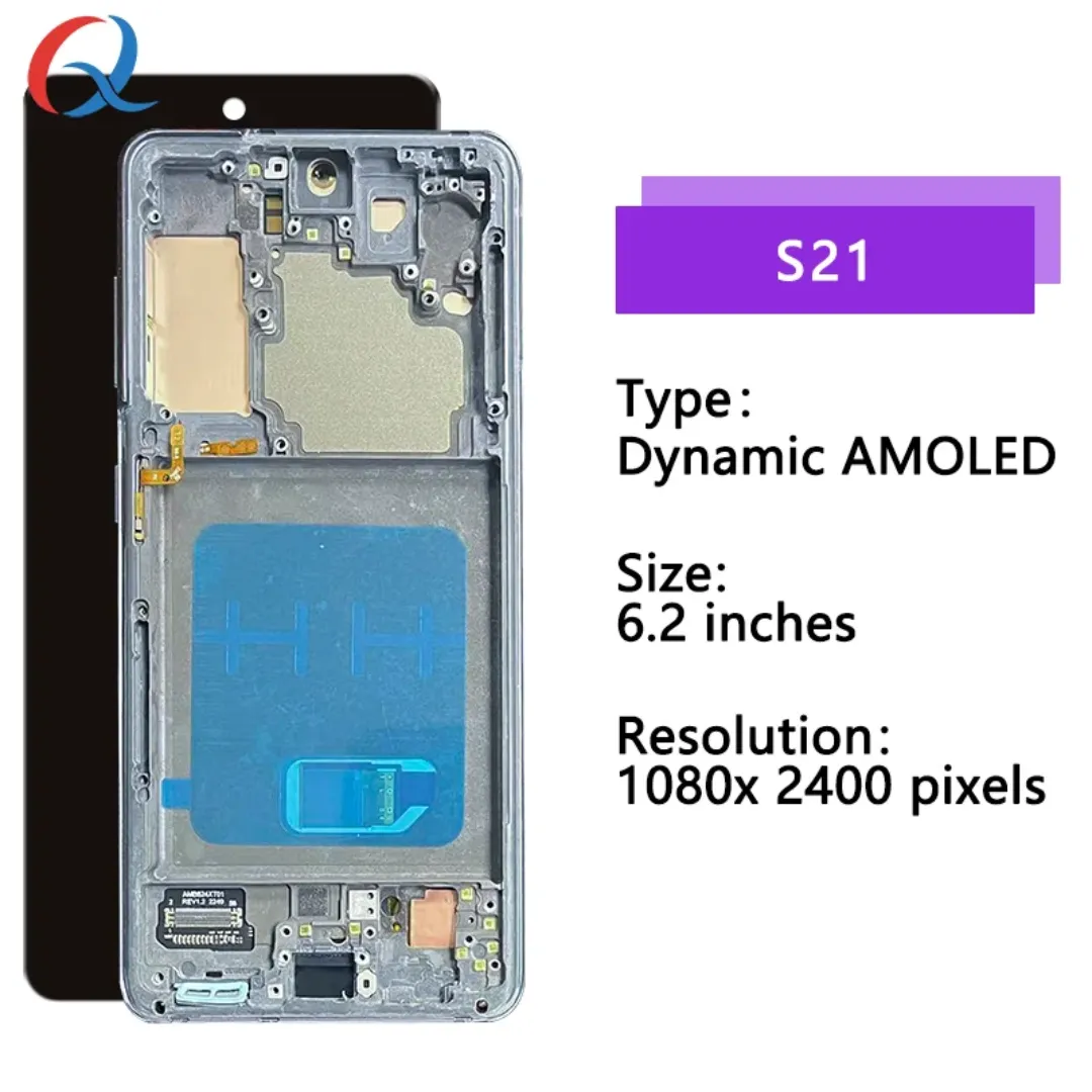 Écran LCD Complet de Remplacement pour Samsung Galaxy S21 5G – Assemblé avec Tactile et Châssis