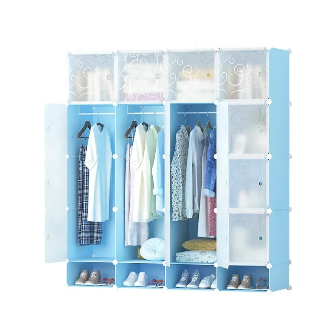 Placard Modulaire en Plastique – Armoire de Rangement 12 Cases – Design Moderne Extensible – 146×37×163,5 cm