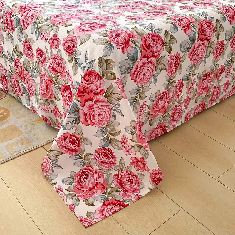 Parure de Lit 4 Pièces – 2 Draps + 2 Taies – Coton 100% 