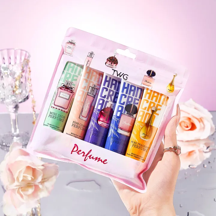 Crèmes Mains Parfumées – Hydratation Intense & Fragrance Élégante (Lot de 5)