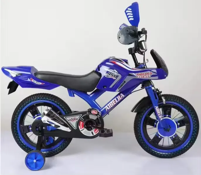 🚴 Vélo Moto Enfant 12/16 pouces avec Roulettes – Style Sport Racing – Modèle AIBEIBA