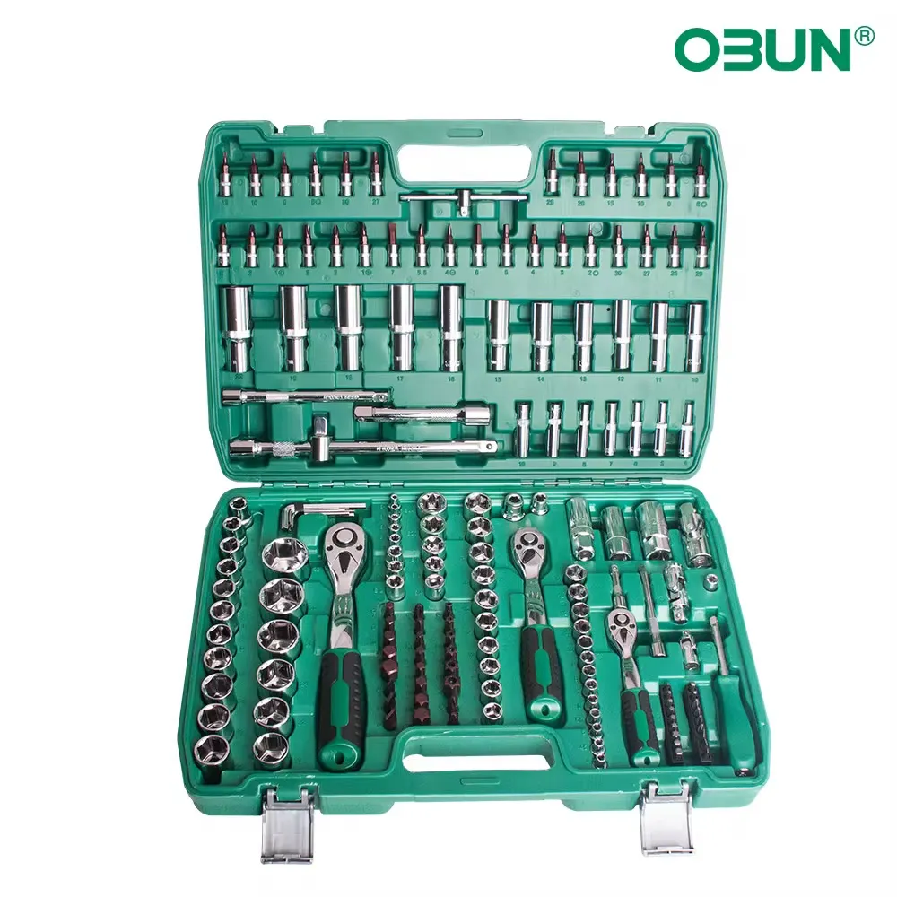 Coffret d’Outils Professionnel 123+1 Pièces – Douilles, Cliquets et Accessoires pour Réparation Auto et Bricolage