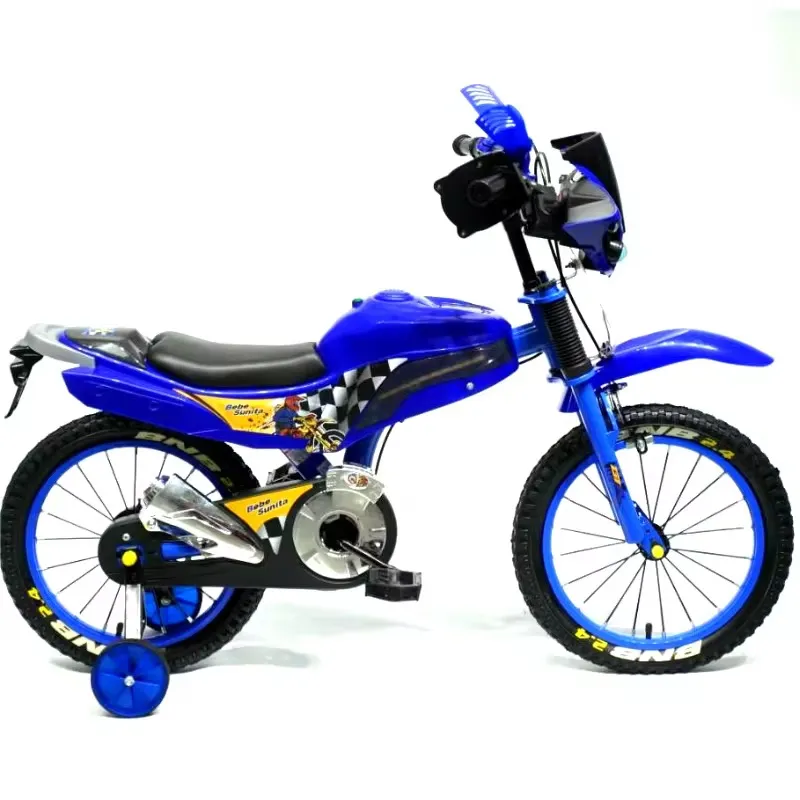 🚴 Vélo Moto Enfant 12/16 pouces – Modèle Sport avec Roulettes – Design Spiderman & Autocollants
