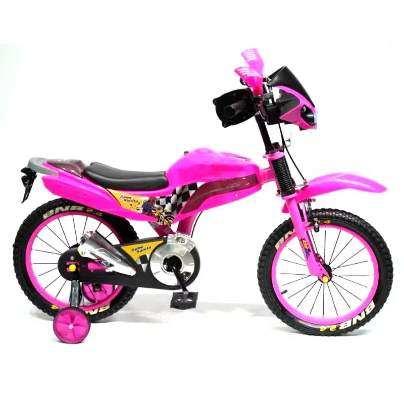 🚴 Vélo Moto Enfant 12/16 pouces – Modèle Sport avec Roulettes – Design Spiderman & Autocollants