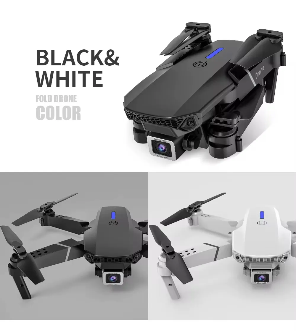 Mini Drone Pliable E88 – Caméra 4K HD, FPV Wi-Fi, Télécommande, Vol Facile pour Débutants
